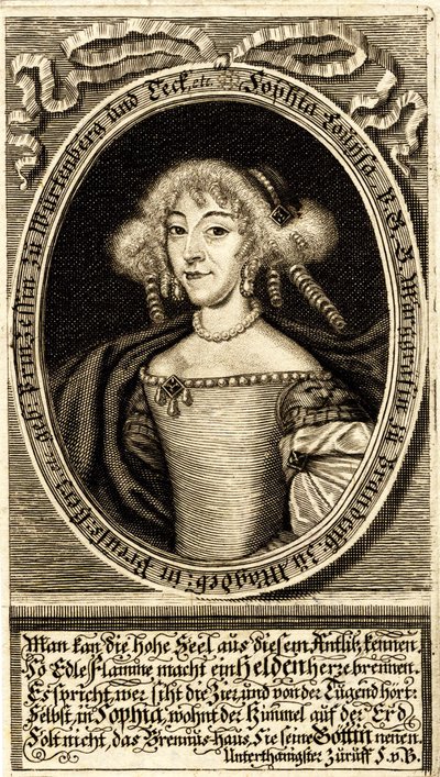 Portrét Sophie Louise z Württemberska-Stuttgartu 1642-1702, markraběnka z..., 1672. od Jacob Sandrart von