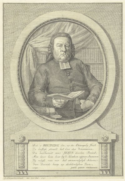 Portrét Hermanus Adrianus Bruining od Jacob Schwartzenbach