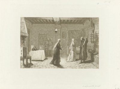 Postavy ve vnitřní místnosti hradu od Jacob Taanman