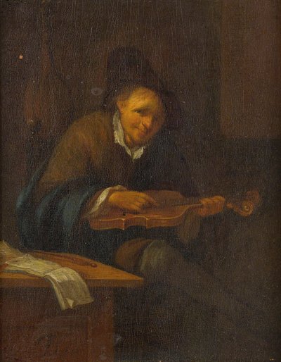 Muž hrající na housle od Jacob Toorenvliet