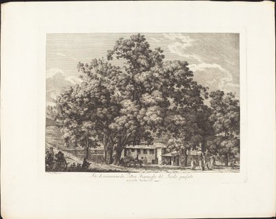 Rekreační místo malířů Fiaminchi z minulého století v Monte Testaccio od Jacob Wilhelm Mechau