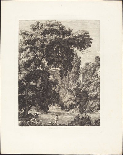 Pod Ponte Lupo v Tivoli od Jacob Wilhelm Mechau
