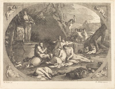 bachchanal od Jacob Wilhelm Mechau after Giulio Carpioni