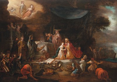The Sacrifice of Ifigenia (olej na panelu) od Jacob Willemsz de (c.1630 after 1675) Wet