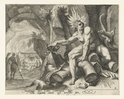 Element ohně Ignis (název na objektu) The Four Elements (název série) od Jacob de Gheyn (II) (attributed to)
