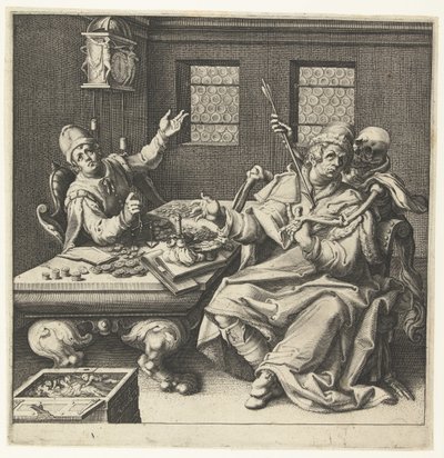 Váhy peněz a smrt od Jacob de Gheyn (II) (workshop of)