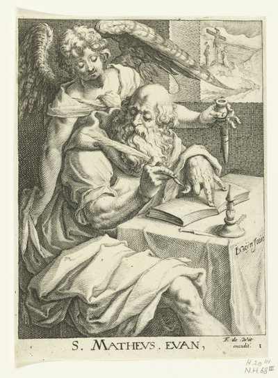 Evangelista Mattheus Čtyři evangelisté (název série) od Jacob de Gheyn (II) (workshop of)