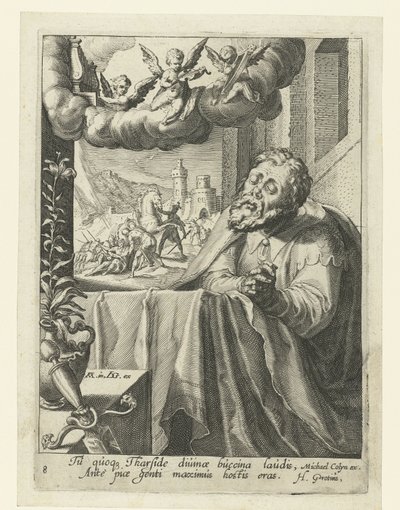Pavla jako kajícího hříšníka Osm kajícných hříšníků ze Starého a Nového zákona (název série) od Jacob de Gheyn (II) (workshop of)