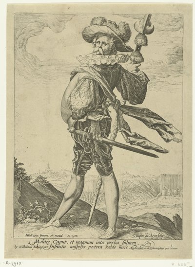 Plukovník Důstojníci a vojáci (název série) od Jacob de Gheyn (II)