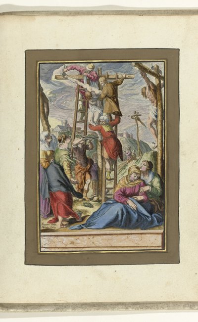 Přebírání kříže Umučení Krista (název série) od Jacob de Gheyn (II)