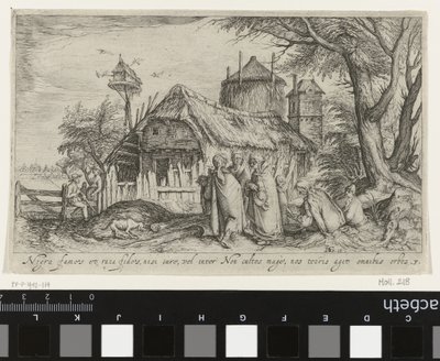 Krajina s Romy na farmě Krajiny (název série) od Jacob de Gheyn (II)