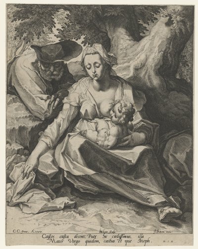 Odpočinek na útěku do Egypta od Jacob de Gheyn (II)