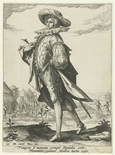 pokladník Důstojníci a vojáci (název série) od Jacob de Gheyn (II)