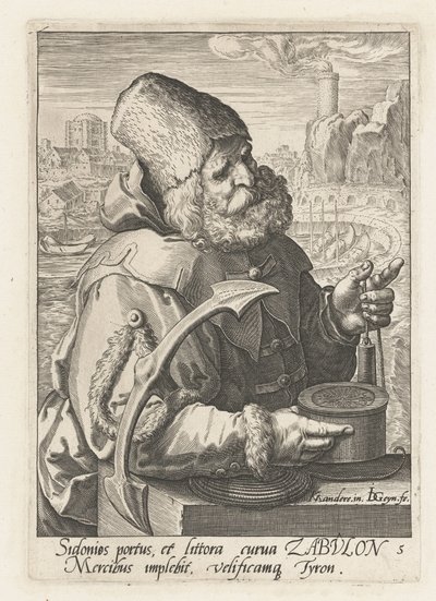 Předek Zebulon Předkové Izraele (název série) Dvanáct synů Jákobových (název série) od Jacob de Gheyn (II)