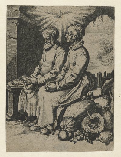 Starý pár se modlí klid paer od Jacob de Gheyn (III) (attributed to)