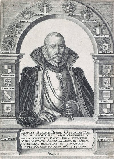 Portrét Tycha Brahe 1546 - 1601, hospoda. 1586. od Jacob de Gheyn