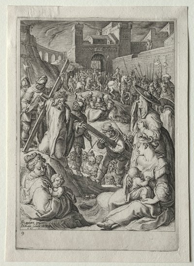 Sada Passion:  Kristus nese kříž od Jacob de Gheyn II