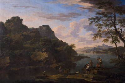 Klasická krajina s figurami, konec 17. století od Jacob de Heusch