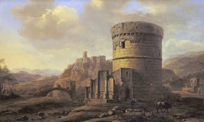 Římská krajina: Hrobka Cecilie Metelly od Jacob de Heusch