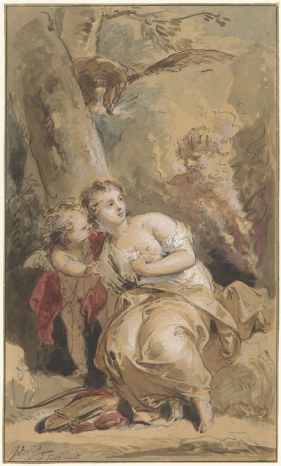 Callisto, Amor a Jupiter s orlem od Jacob de Wit
