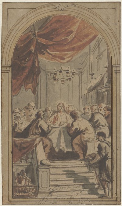 Večeře Páně, podávaná v horní místnosti od Jacob de Wit