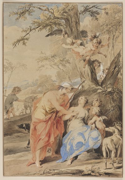 Jupiter a Mnemosyne, 1733 od Jacob de Wit