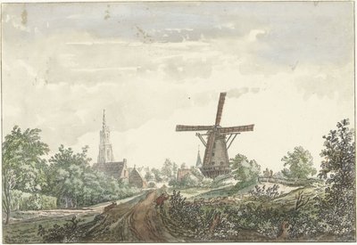 Pohled na Leusdenskou silnici do Amersfoortu od Jacob van Liender