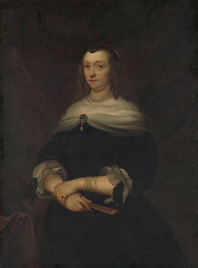 Portrét ženy, která je považována za Lucretia Boudaen (1616-1663), manželka Jeana Ortta a druhá manželka Christoffela van Gangelta od Jacob van Loo (copy after)
