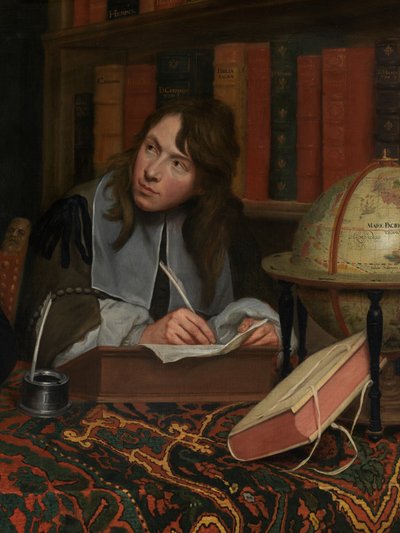 Detail portrétu teologa s jeho tajemníkem od Jacob van Oost