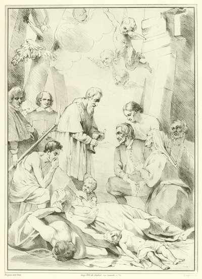 St Macarius z Gentu poskytuje pomoc obětem moru od Jacob van Oost