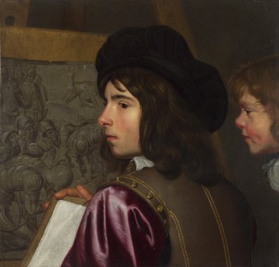 Dva chlapci před stojanem, c. 1645 od Jacob van Oost the Elder