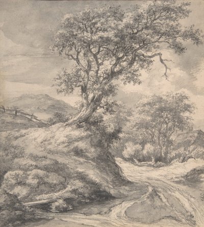 Dunová krajina s dubem, 1650-55. od Jacob van Ruisdael