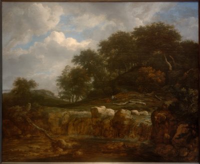 Vodopád v kopcovité lesní krajině od Jacob van Ruisdael