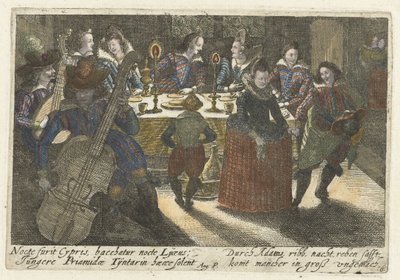 Dinerende studenten en muzikanten Šampion ikonografických vtipů mezi studenty (...) (název seriálu) od Jacob van der Heyden