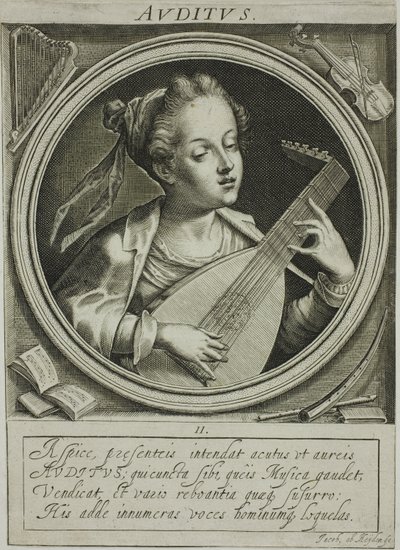 Zvuk, deska druhá z knihy Pět smyslů od Jacob van der Heyden