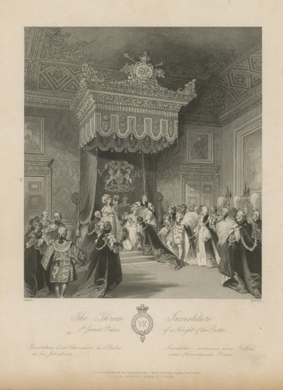 Udělení trůnu rytíře podvazku od Jacob van der Heyden