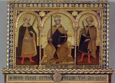 Spravedlnost mezi St. Felix a St. Fortunato od Jacobello del (attr. to) Fiore