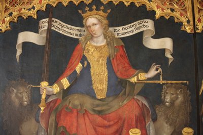 Spravedlnost mezi archanděly Gabrielem a Michaelem od Jacobello del Fiore