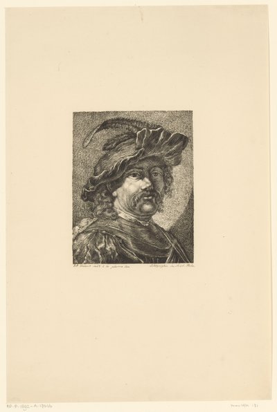 Autoportrét Rembrandta od Jacobus Adrianus Weiland
