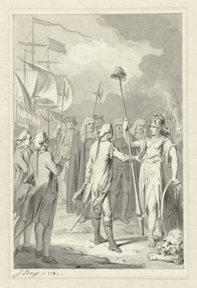 Princ William V. nabízí holandské panně své služby od Jacobus Buys