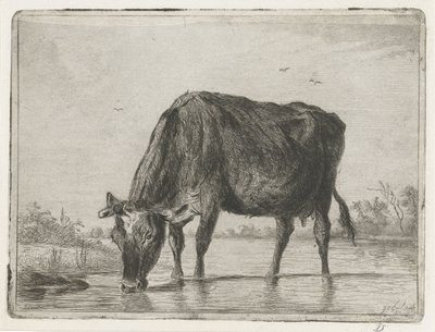 pitná kráva od Jacobus Cornelis Gaal