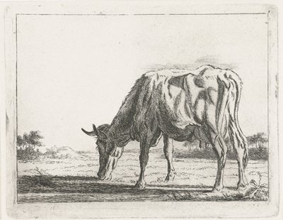 pasoucí se kráva od Jacobus Cornelis Gaal