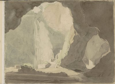 Vodopád v Tivoli od Jacobus Everhardus Josephus van den Berg