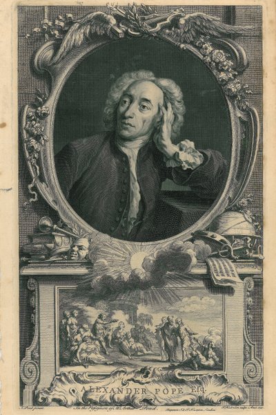 Alexandr Pope od Jacobus Houbraken