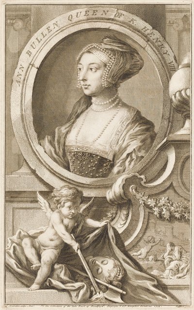 Anna Boleynová (nar. 1536) od Jacobus Houbraken