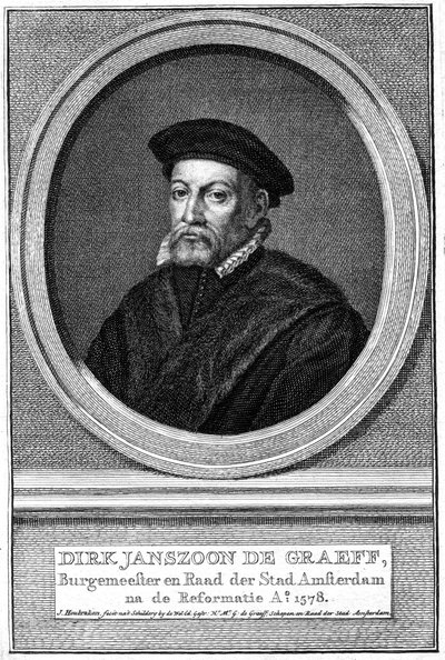 Dirk Janszoon de Graeff, starosta Amsterdamu ze 16. století, z 18. století od Jacobus Houbraken
