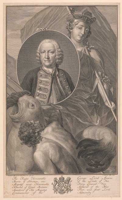 George Lord Anson od Jacobus Houbraken