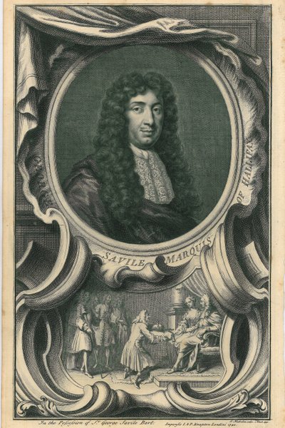 George Savile, markýz z Halifaxu od Jacobus Houbraken