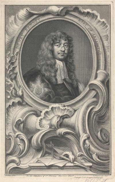 Henry Bennet, 1. hrabě z Arlingtonu od Jacobus Houbraken