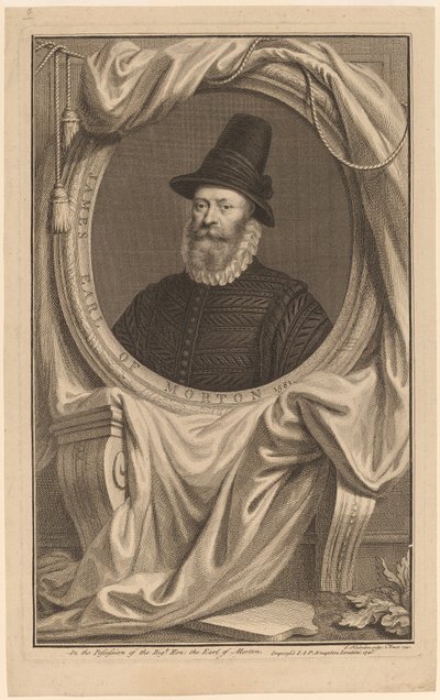 James, hrabě z Mortonu od Jacobus Houbraken